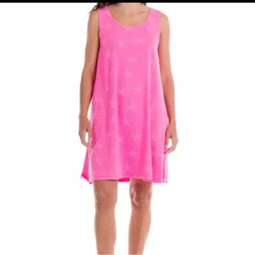 FRESH PRODUCE Cosmos PINK DRAPE STARFISH Jersey Tank SUN Dress Size XL